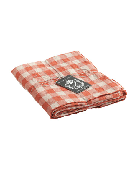 NAPPE MARMELADE BOURDON 170X300 TOILE VINTAGE VICHY - MAISON DE VACANCES