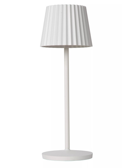 LAMPE DE TABLE JUSTINE RECHARGEABLE BLANC LED DIMMABLE LUCIDE