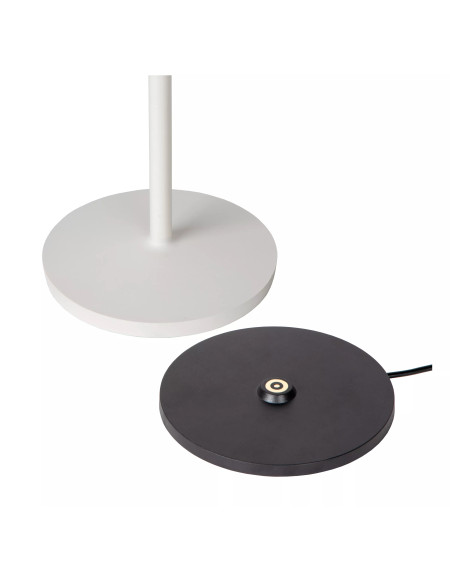 LAMPE DE TABLE JUSTINE RECHARGEABLE BLANC LED DIMMABLE LUCIDE