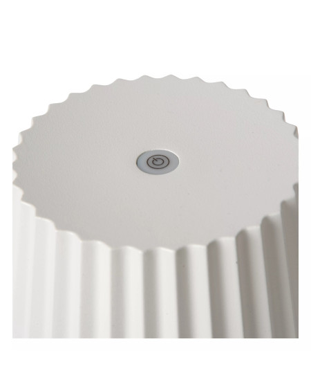 LAMPE DE TABLE JUSTINE RECHARGEABLE BLANC LED DIMMABLE LUCIDE