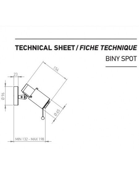 LAMPE BINYSPOTLED LED NICKEL/NOIR DCW EDITIONS LAMPE BINYSPOTLED LED NICKEL/NOIR DCW EDITIONS