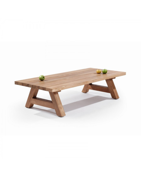 TABLE BASSE CANT IN/OUTDOOR 150X65X35 TECK RECYCLE LA PETITE MAISON