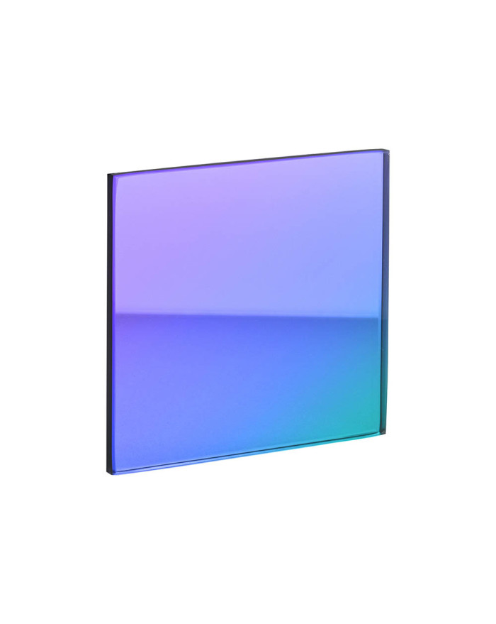 SOUS VERRE MIROIR IRISE BLEU 10X0.5X10 GIFTCOMPANY