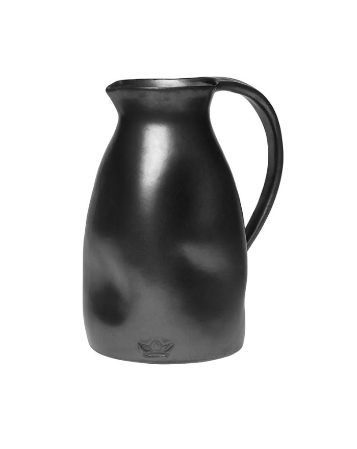 CARAFE EN CERAMIQUE DENTED JUG NOIR MAT Ø13,5XH24 DUTCHDELUXES