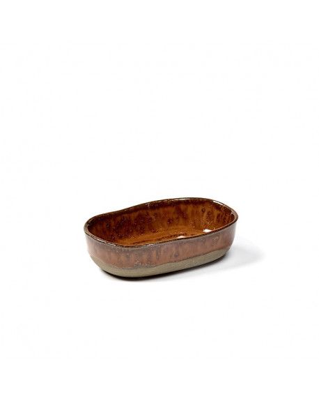 ASSIETTE PROFONDE MERCI N°8 S OCRE BRUN - SERAX