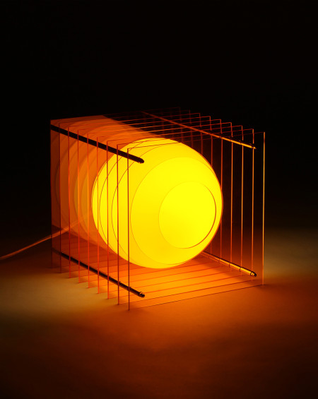 LAMPE A POSER LOP SMALL SQUARE ORANGE BANG