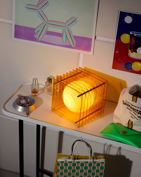 LAMPE A POSER LOP SMALL SQUARE ORANGE BANG