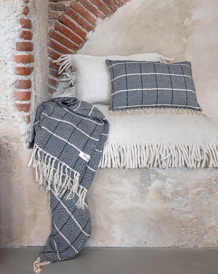 PLAID CANYON 135X200 DENIM LIN/COTON BED AND PHILOSOPHY