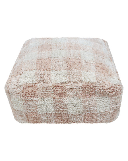 POUF VICHY ROSE 20X40X40 COTON LORENA CANALS