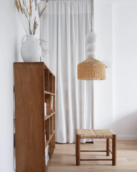 SUSPENSION CERAMIQUE HENRIETTE PARASOL RAFFIA BLANC HONORE SUSPENSION CERAMIQUE HENRIETTE PARASOL RAFFIA BLANC HONORE