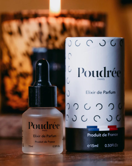 BOUGIE EN PERLE NOIRE 500G - POUDREE PARIS