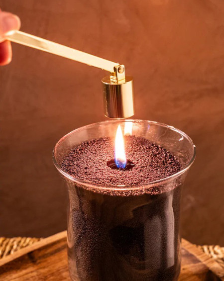 BOUGIE EN PERLE NOIRE 500G - POUDREE PARIS