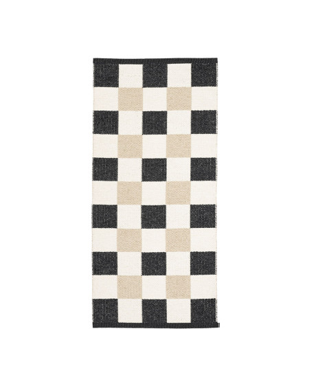 TAPIS PIX BLACK VANILLA BEIGE 70X160 PAPPELINA