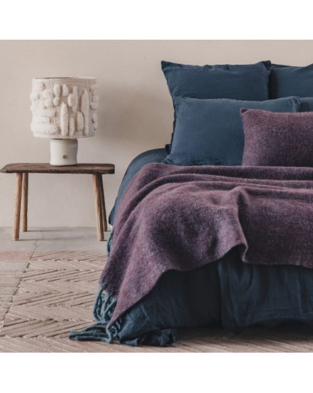 PLAID CRUMBLE 125X200 PRUNE CHINE BED AND PHILOSOPHY