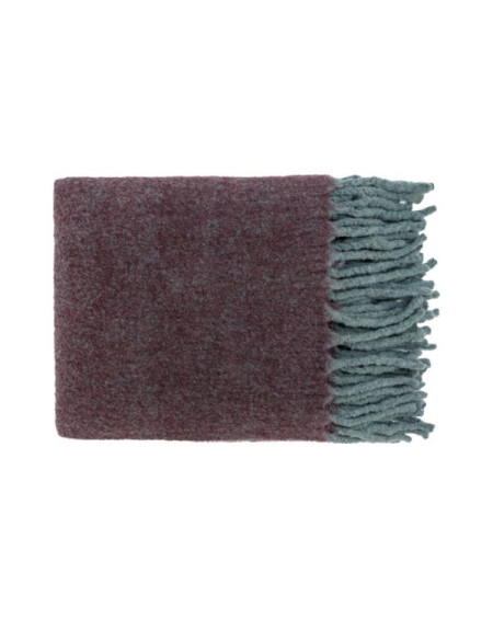 PLAID CRUMBLE 125X200 PRUNE CHINE BED AND PHILOSOPHY
