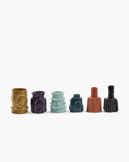 VASE ASS/6 EMAILLE MOLY 7.5X6X10 SERAX
