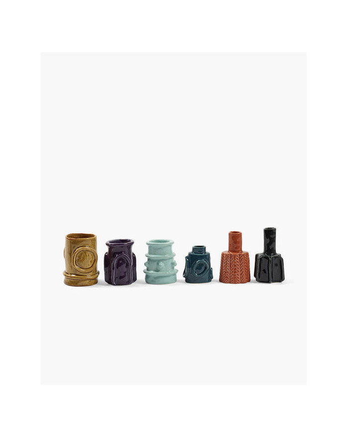 VASE ASS/6 EMAILLE MOLY 7.5X6X10 SERAX