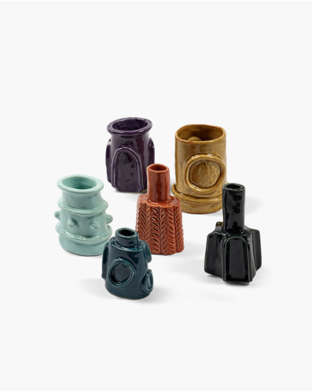 VASE ASS/6 EMAILLE MOLY 7.5X6X10 SERAX