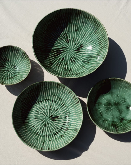 SALADIER VERT VERDE LANZA 30X30X10.5 SERAX
