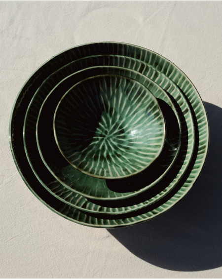 SALADIER VERT VERDE LANZA 30X30X10.5 SERAX
