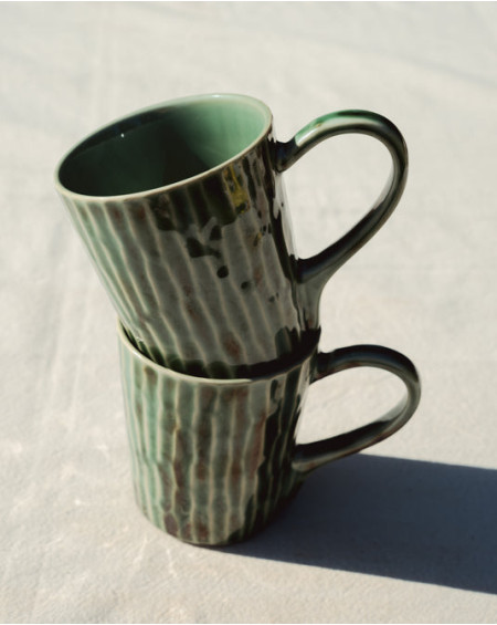 TASSE A THE 13,5X8,5XH10 VERT SERAX