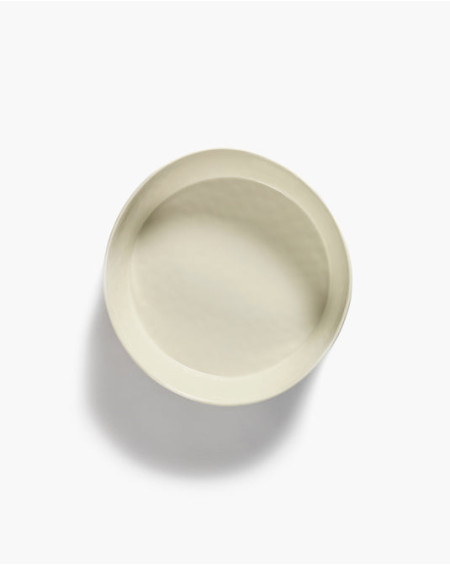 SALADIER BLANC Ø28,5XH9,5 RAYURES BLEUES SERAX SALADIER BLANC Ø28,5XH9,5 RAYURES BLEUES SERAX