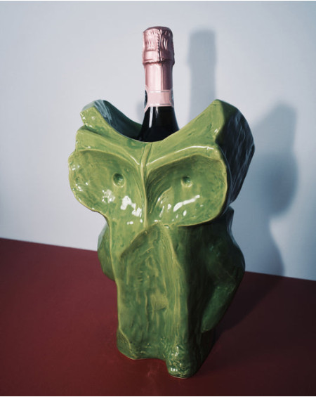VASE HIBOU L VERT 19.5X19.5XH30CM MARNI SERAX