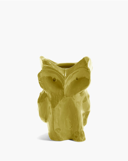 VASE HIBOU S JAUNE 16.5X15.5XH23CM MARNI SERAX