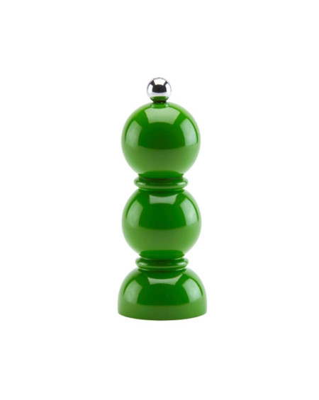 MOULIN A POIVRE OU SEL MINI BOBBIN 14CM VERT FEUILLE ADDISON ROSS