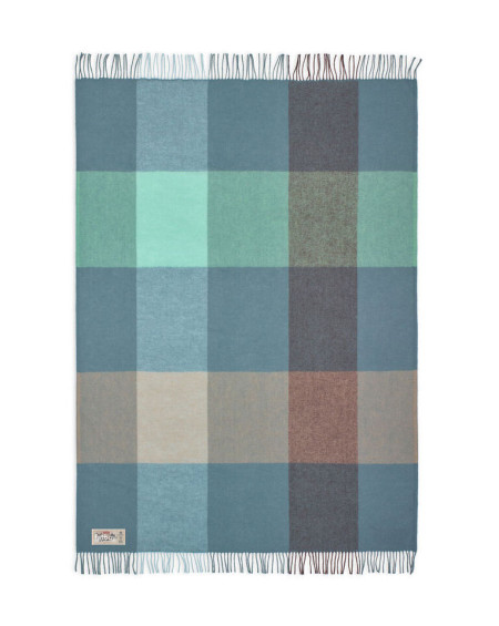 PLAID A CARREAUX EN LAINE 130X185 RHUBARBE FATBOY