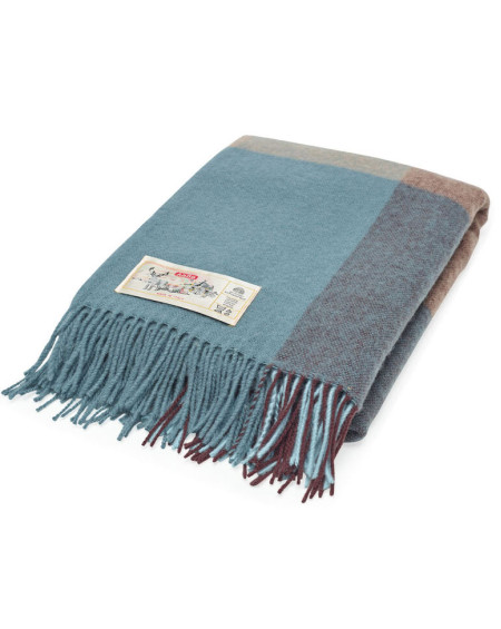 PLAID A CARREAUX EN LAINE 130X185 RHUBARBE FATBOY