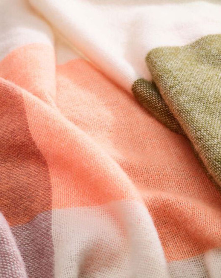 PLAID A CARREAUX EN LAINE 130X185 CLEMENTINE FATBOY