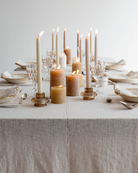 NAPPE EN COTON FLAMME LUCETTE 200X300 ECRU BED AND PHILOSOPHY