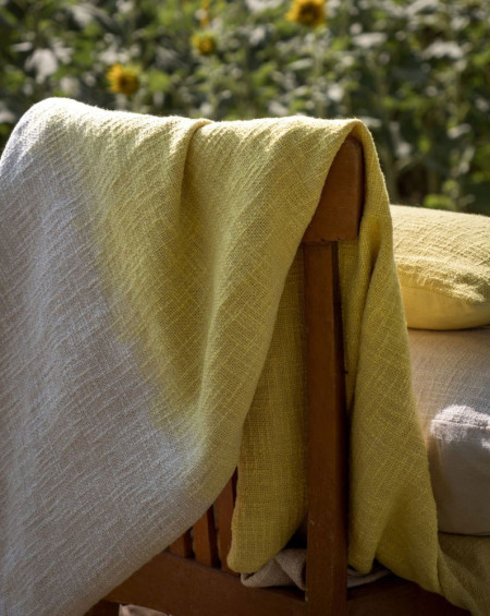 PLAID TANDEM COTON 135X200 CITRUS  BED AND PHILOSOPHY