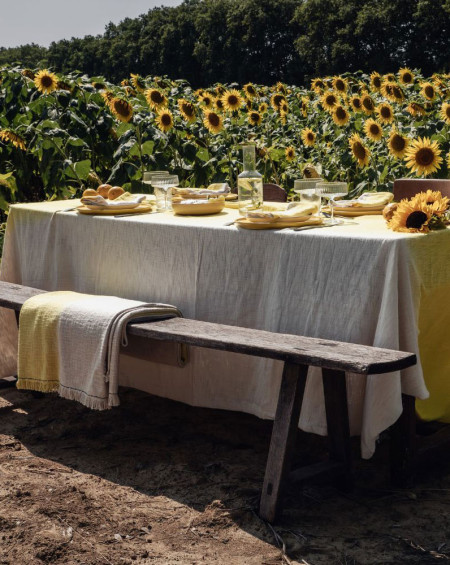 PLAID TANDEM COTON 135X200 CITRUS  BED AND PHILOSOPHY