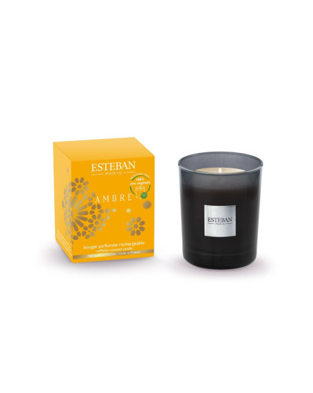 BOUGIE PARFUMEE AMBRE INITIALE RECHARGEABLE ESTEBAN