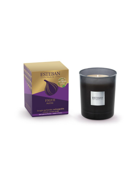 BOUGIE PARFUMEE INITIALE RECHARGEABLE 180G FIGUE NOIRE ESTEBAN