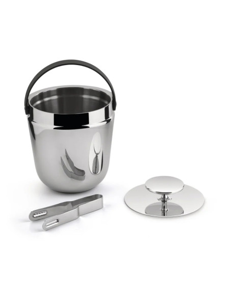 SEAU A GLACE ET PINCE INOX TENDING BOX ALESSI