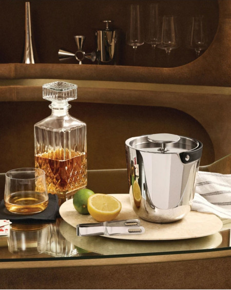 SEAU A GLACE ET PINCE INOX TENDING BOX ALESSI