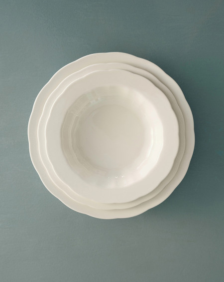 ASSIETTE CREUSE S Ø21.5XH3.6 BLANC SILHOUETTE SERAX