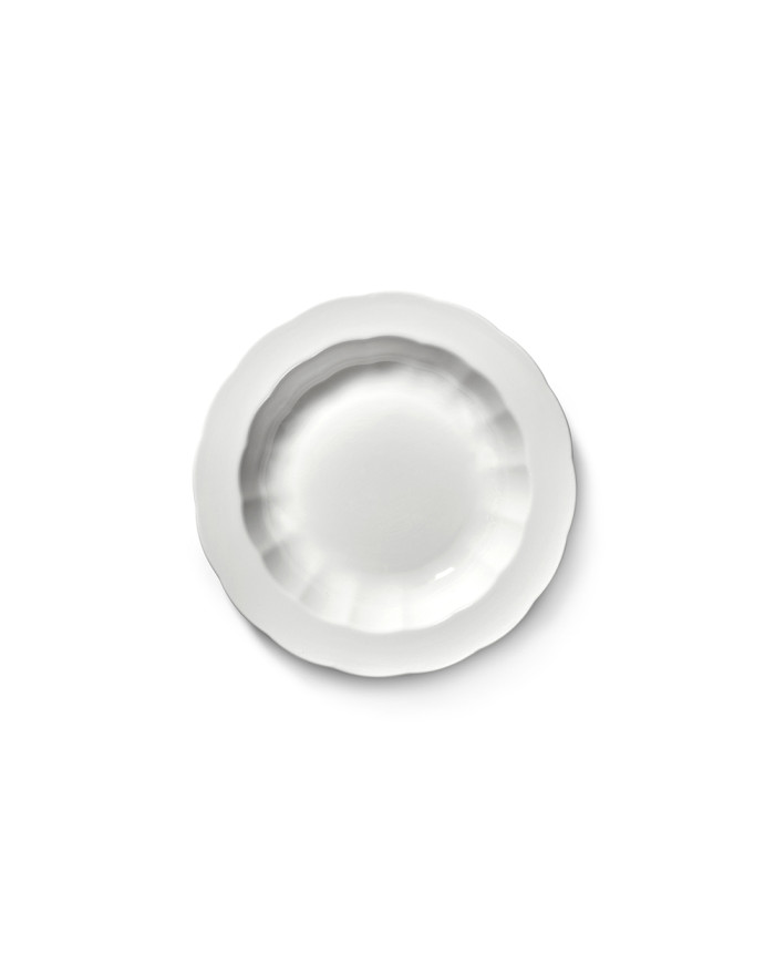 ASSIETTE CREUSE S Ø21.5XH3.6 BLANC SILHOUETTE SERAX
