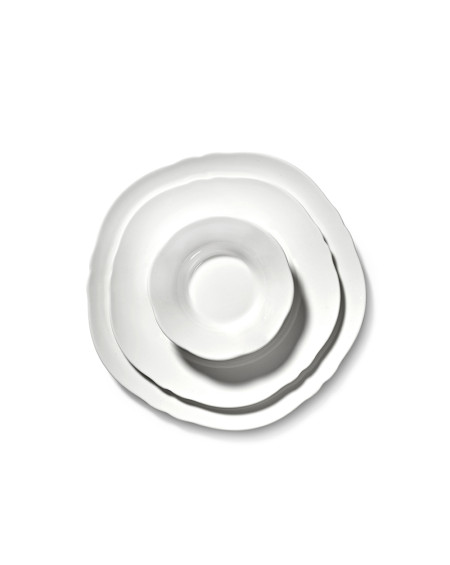 ASSIETTE A DESSERT Ø23,5XH1.5 BLANC SILHOUETTE SERAX