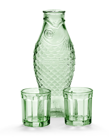 SET CARAFE ET 2 VERRES FISH & FISH PAOLA NAVONE SERAX