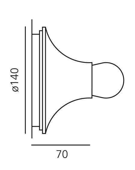 APPLIQUE TETI W/C BLANC ARTEMIDE