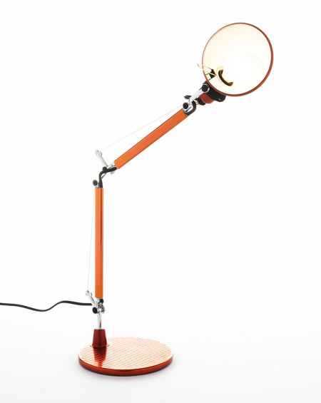 LAMPE A POSER TOLOMEO MICRO T CORPS ET BASE ORANGE ARTEMIDE