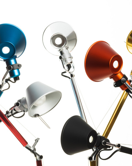 LAMPE A POSER TOLOMEO MICRO T CORPS ET BASE ORANGE ARTEMIDE