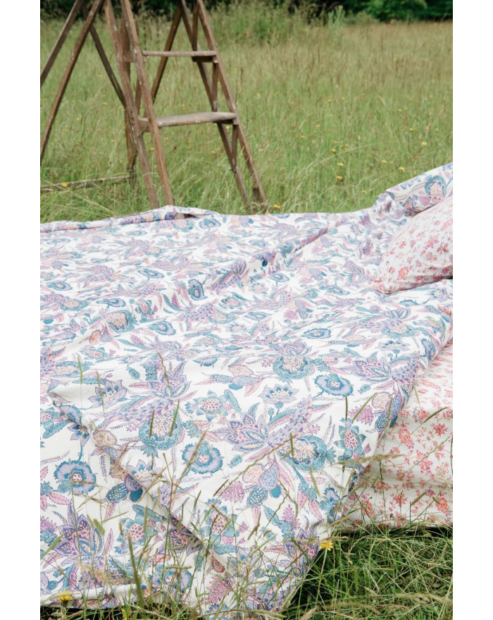 HOUSSE DE COUETTE NOEMIE 140X200 BLUE WILD BOUQUET LOUISE MISHA