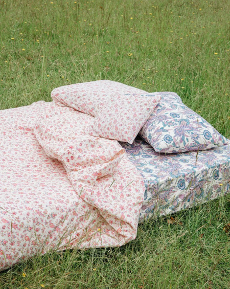 DRAP HOUSSE NICOLE 90X200 BLUE WILD BOUQUET LOUISE MISHA