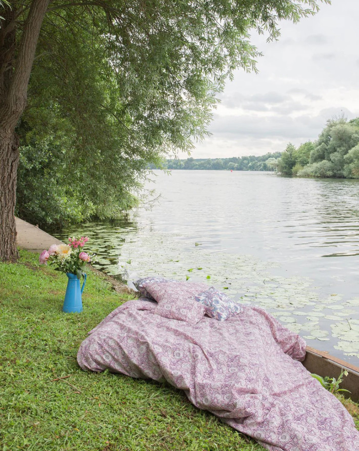 HOUSSE DE COUETTE NOEMIE 140X200 PINK DAISY GARDEN LOUISE MISHA