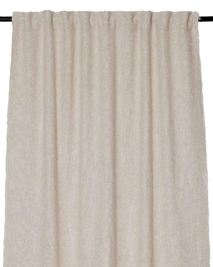 RIDEAU CALIFORNIA ACCROCHE RUFLETTE A PASSANTS 130X280 NATUREL HAOMY